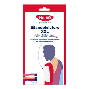 Afbeelding van HeltiQ Eilandpleister | XXL | 10 x 20 cm | 4 stuks