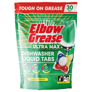 Afbeelding van Elbow Grease Ultra Max Dishwasher Liquid Tabs | 30 stuks