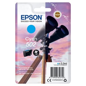 Afbeelding van Epson 502 inktcartridge cyaan (origineel)