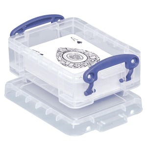 Afbeelding van Really Useful Box opbergdoos | visitekaarthouder | polypropyleen | transparant | 0,2 liter
