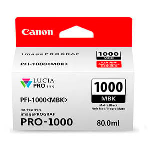 Afbeelding van Canon PFI-1000MBK inktcartridge mat zwart (origineel)
