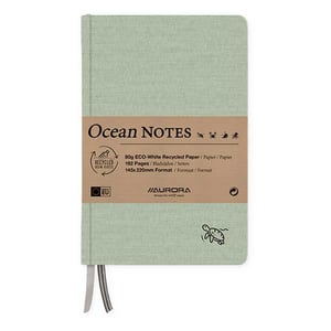 Afbeelding van Aurora 2396RTG Ocean notitieboek | A5 | gelinieerd | 80 gr. | 96 vel | schildpad groen