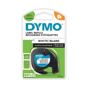 Afbeelding van Dymo S0721660 / 91221 plastic tape wit 12 mm (origineel)