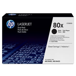 Afbeelding van HP 80X (CF280XD) toner zwart cartridge hoge capaciteit 2 stuks (origineel)