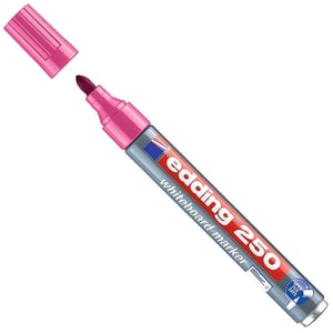 Afbeelding van Edding 250 whiteboard marker | roze | ronde punt | 1,5 - 3 mm