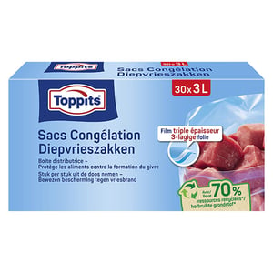Afbeelding van Toppits diepvrieszakken | 3 liter | 30 stuks