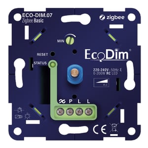 Afbeelding van EcoDim LED-dimmer Zigbee DIM.07 | 0 – 200W | inbouw | fase afsnijding
