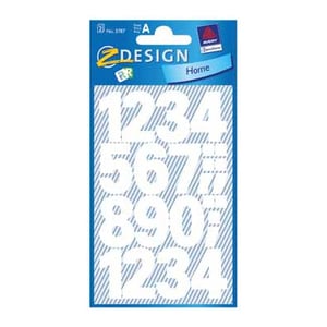 Afbeelding van Avery Zweckform 3787 etiketten | 0-9 | wit | groot | 28 etiketten