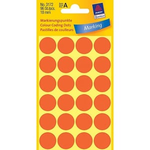 Afbeelding van Avery Zweckform 3172 markeringspunten | 18 mm | lichtrood | 96 etiketten