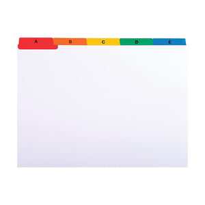 Afbeelding van Exacompta tabkaart | A5 | karton | wit | 210 x 160 mm