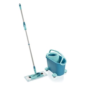 Afbeelding van Leifheit clean twist vloerwisser M ergo set met wieltjes | klittenband | 33 cm