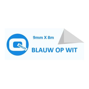 Afbeelding van Brother TZe-223 tape blauw op wit 9mm x 8m (huismerk)