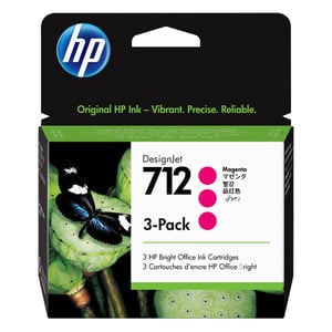 Afbeelding van HP 712 (3ED78A) inktcartridge magenta 3 stuks (origineel)