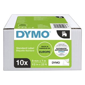 Afbeelding van Dymo 2093096 tape zwart op wit 9 mm 10 tapes (origineel)