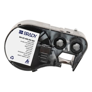 Afbeelding van Brady M4-82-499-RD-BK nylonweefsel labels zwart op rood | 9,53 mm x 9,53 mm (origineel)