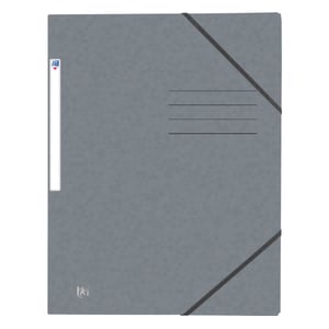 Afbeelding van Oxford 400116327 Top File+ elastomap | A4 | 3-klepsmap | karton | grijs | 200 vel