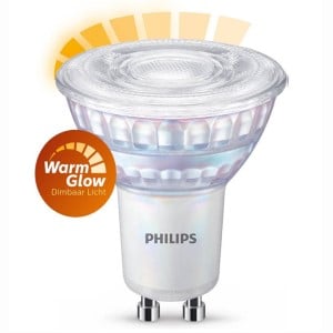 Afbeelding van Philips GU10 LED-spot | DIMBAAR | 3.8W (50W) | warm glow | glas