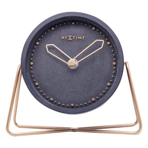 Afbeelding van NeXtime tafelklok | polyresin | zwart | 17.5 x 15.5 x 5 cm