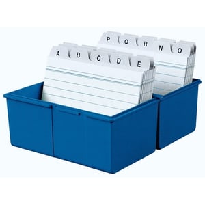 Afbeelding van HAN kaartenbak | A7 | blauw | 300 kaarten