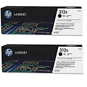Afbeelding van HP 312X (CF380XD) toner cartridge zwart hoge capaciteit 2 stuks (origineel)