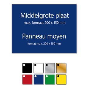 Afbeelding van Posthumus gegraveerde naamplaat | kunststof | zelfklevend | 200 x 150 mm