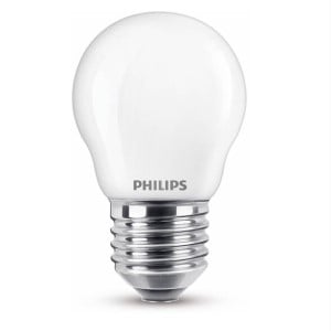Afbeelding van Philips E27 LED-lamp | 6.5W (60W) | warm wit | mat | kogelmodel