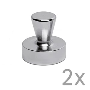 Afbeelding van Maul kegelmagneet | Neodymium | lichtzilver | 32 mm | 2 stuks