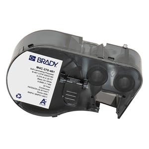 Afbeelding van Brady M4C-375-461 gelamineerde polyester labels zwart op wit | 9,53 mm x 7,62 m (origineel)