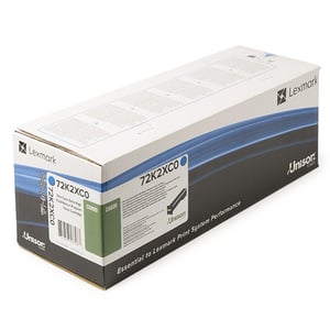 Afbeelding van Lexmark 72K2XC0 toner cartridge cyaan extra hoge capaciteit (origineel)