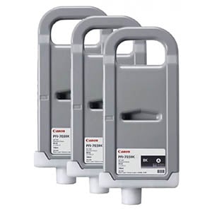 Afbeelding van Canon PFI-703BK inktcartridge zwart hoge capaciteit 3 stuks (origineel)