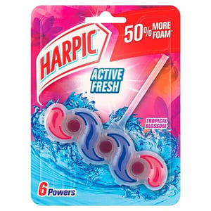 Afbeelding van Harpic Active Fresh 6 Toiletblok | Tropische Bloemen | 39 gram
