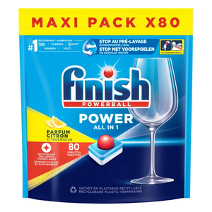 Afbeelding van Finish Power All-in-1 vaatwastabletten | Lemon | 80 stuks