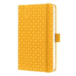 Afbeelding van Sigel SI-J3116 Jolie Flair weekagenda | A6 | hardcover | mango yellow | 2023