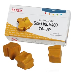 Afbeelding van Xerox 108R00607 solid inkt geel 3 stuks (origineel)
