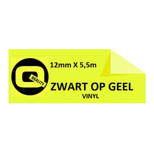 Afbeelding van DYMO 1805431 IND Rhino tape vinyl zwart op geel 24mm (huismerk)