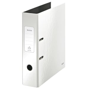 Afbeelding van Leitz 180 WOW ordner | A4 | karton | wit metallic | 80 mm