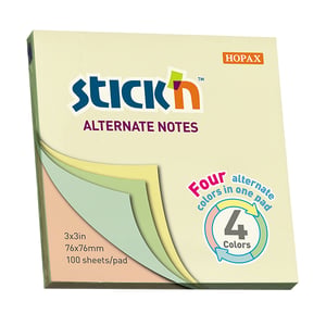 Afbeelding van Stick'n memoblok | 76 x 76 mm | pastel | 100 vel