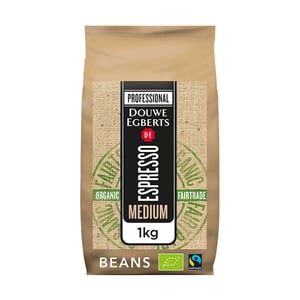 Afbeelding van Douwe Egberts Espresso Medium Roast koffiebonen | Organic en Fairtrade | 1 kg