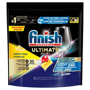 Afbeelding van Finish Powerball Ultimate All-in-1 vaatwastabletten | Lemon | 30 stuks