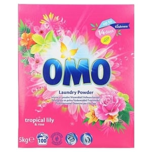Afbeelding van Omo Color Waspoeder  | Tropical Lilly & Rose| 5 kg | 100 wasbeurten