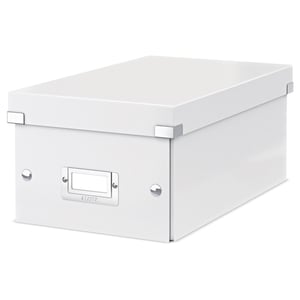 Afbeelding van Leitz 6042 WOW DVD opberg box | PP gelamineerd hardboard | wit