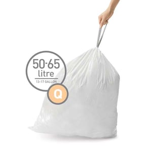 Afbeelding van Simplehuman vuilniszakken | met trekband | code Q | 50-65 liter | 20 stuks