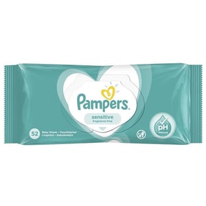 Afbeelding van Pampers billendoekjes | Sensitive | 52 stuks