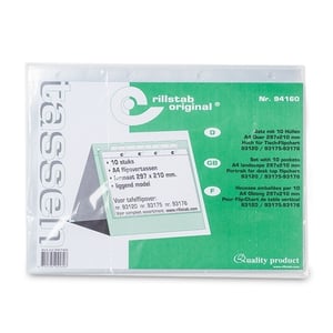 Afbeelding van Rillstab 94160 tafelflipover insteekhoezen | A4 liggend | 4-gaats | 10 stuks