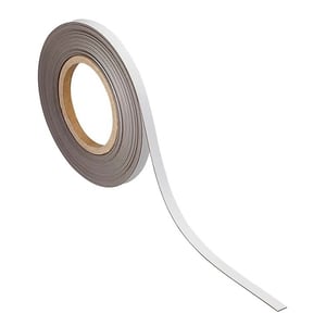 Afbeelding van Maul 6524102 magnetische etiketband | uitwisbaar | 1 cm x 10 m | wit | 1 rol