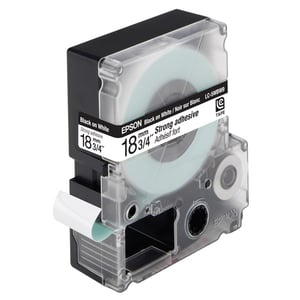 Afbeelding van Epson LC-5WBW9 extra klevende tape zwart op wit 18 mm origineel