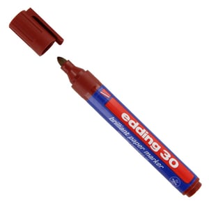Afbeelding van Edding 30 brilliant paper marker | bruin | ronde punt | 1,5-3 mm