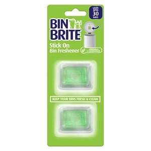 Afbeelding van Bin Brite stick-on vuilnisbak verfrisser | Citronella & citroengras | 2 stuks