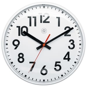 Afbeelding van NeXtime wandklok | kunststof | wit | 26 cm