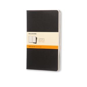 Afbeelding van Moleskine large schriften | gelinieerd | zwart | 80 vel | 3 stuks